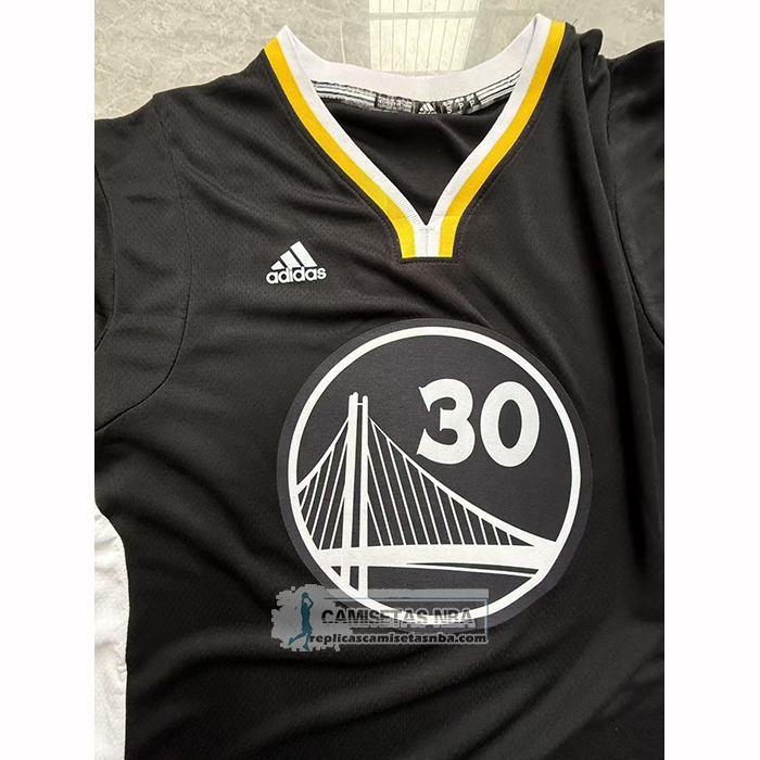 Camiseta Manga Corta Golden State Warriors Stephen Curry NO 30 Negro